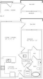 1 bed, 1 bath, 610 sqft, $1,959