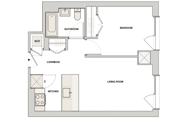 1 bed, 1 bath, $3,496, Unit 12H