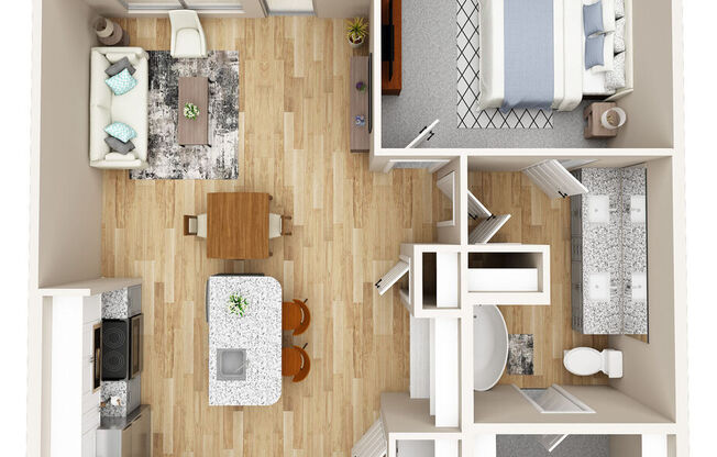 1 bed, 1 bath, 848 sqft, $1,510
