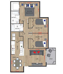 3 beds, 2 baths, 1,247 sqft, $2,895