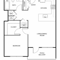 1 bed, 1 bath, 742 sqft, $1,581