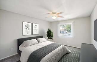 Spacious bedroom at Riverstone Apartments in Southfield, MI. Near Redford, MI.