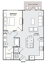 1 bed, 1 bath, 730 sqft, $1,545