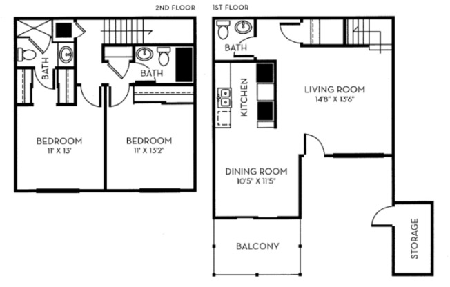 2 beds, 1,028 sqft, $3,070