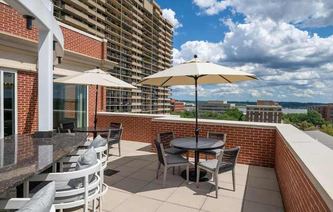 Photo of rooftop lounge