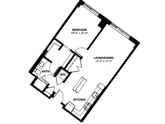 1 bed, 1 bath, 747 sqft, $3,970, Unit 416