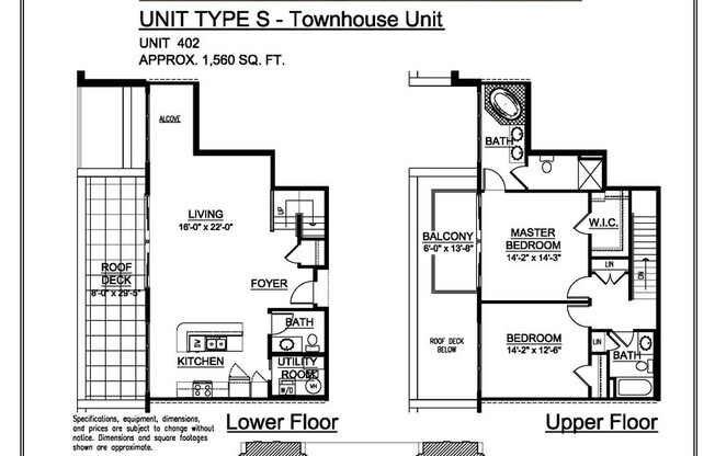 2 beds, 2.5 baths, 1,560 sqft, $3,295, Unit 402