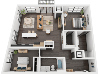 2 beds, 2 baths, 1,185 sqft, $2,411