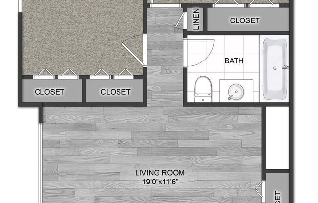 2 beds, 1 bath, 1,100 sqft, $1,355