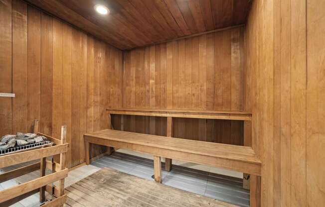 Dry Sauna Room at Lakeside Village Apartments in Clinton Township, MI
