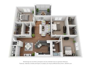 3 beds, 2 baths, 1,280 sqft, $1,883