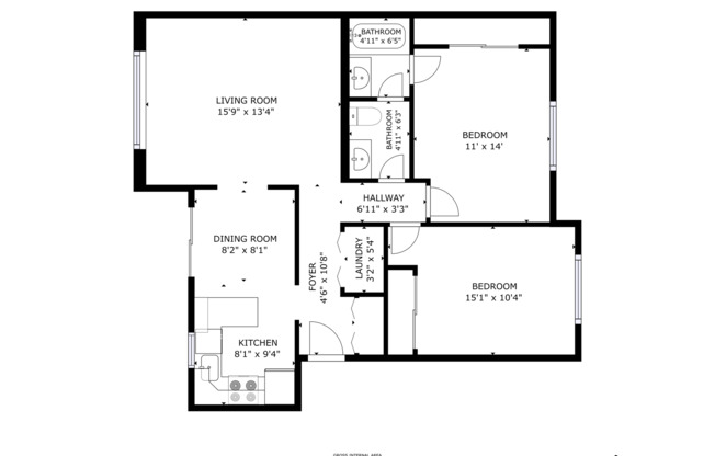 2 beds, 1 bath, 850 sqft, $1,550, Unit 750