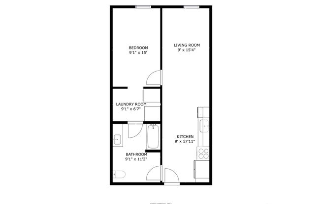 1 bed, 1 bath, 600 sqft, $1,799, Unit 1-209 *ADA