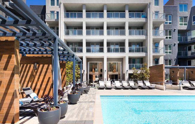 Private balconies overlooking our pool and sundeck
