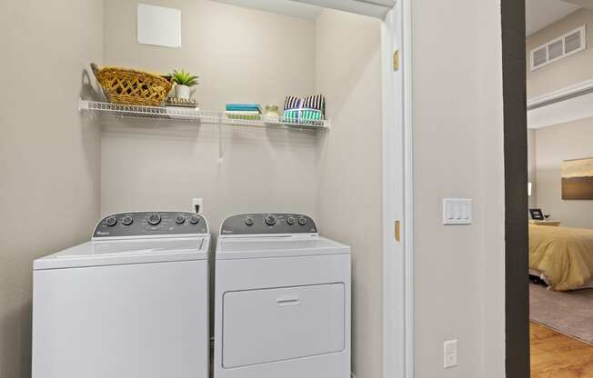 laundry room at Solaire apartments