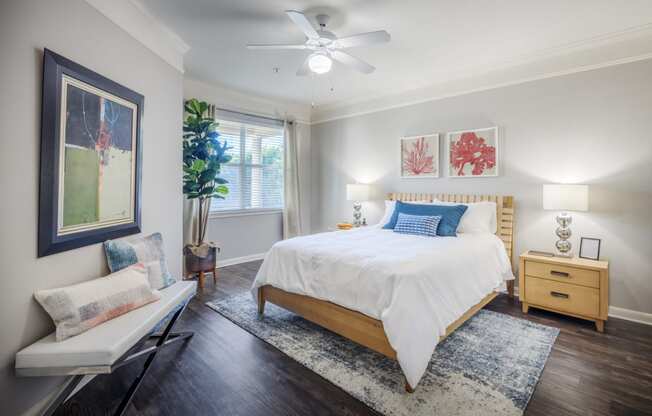 Spacious bedroom and floor plans  at Parmer Place Apartments in Austin