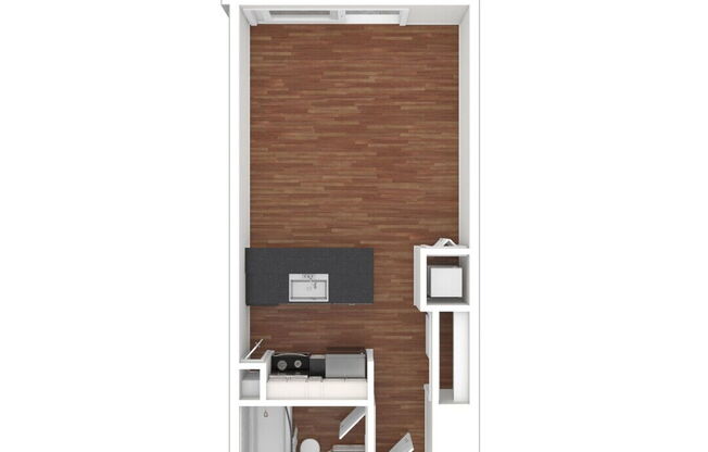 Studio, 1 bath, 408 sqft, $2,313