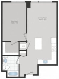 1 bed, 1 bath, 724 sqft, $2,610