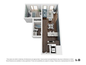 1 bed, 1 bath, 669 sqft, $1,762