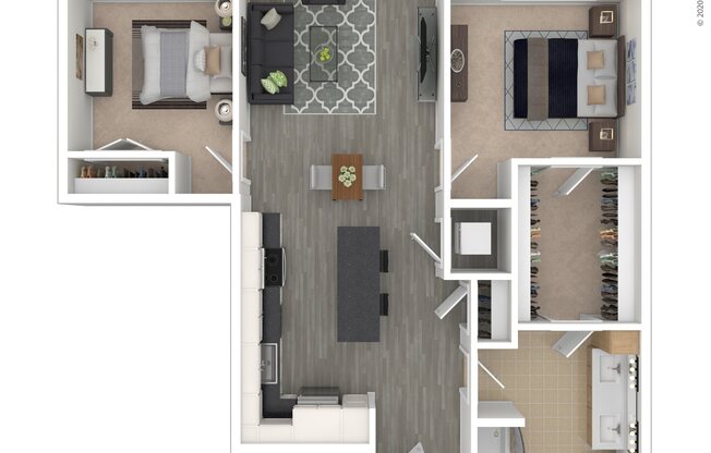 2 beds, 1 bath, 861 sqft, $2,379