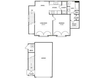 1 bed, 1 bath, 774 sqft, $1,540