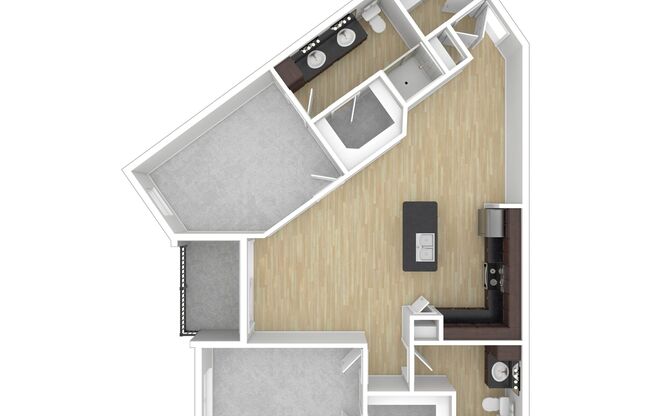 2 beds, 2 baths, 1,144 sqft, $2,030