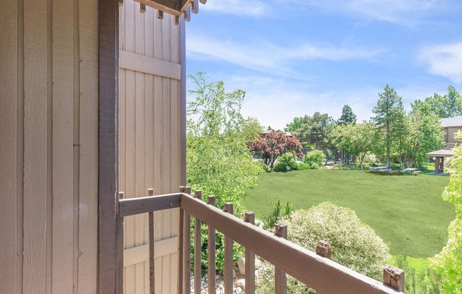 the view from the balcony at Lincoln Village Apartments, Spokane