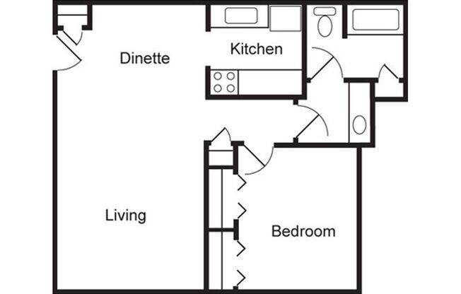 1 bed, 1 bath, 691 sqft, $1,125, Unit 83