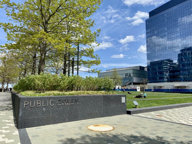 The Public Green near the ICA in Boston's Seaport
