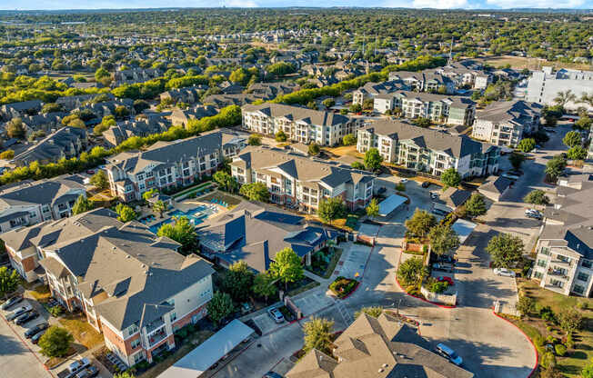 Drone View at Bridge at Southpark Meadows, Austin, Texas