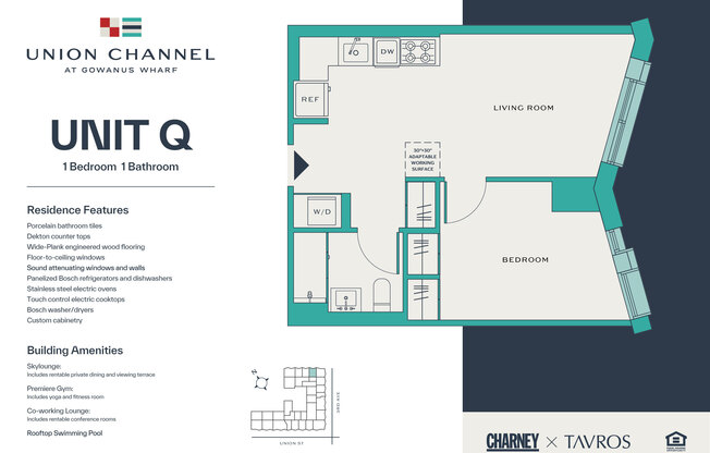 1 bed, 1 bath, $4,300, Unit 6Q
