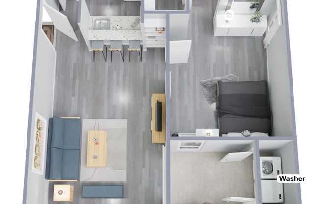 1 bed, 1 bath, 607 sqft, $879