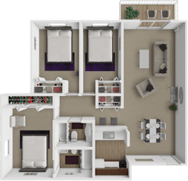 3 beds, 2 baths, 1,128 sqft, $1,895