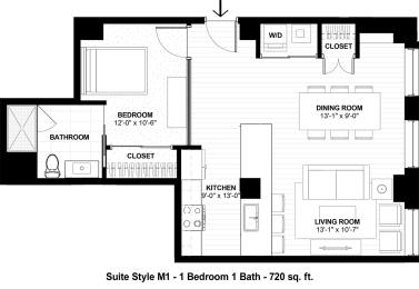 1 bed, 1 bath, 720 sqft, $1,474