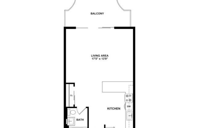 Studio, 1 bath, 500 sqft, $4,460