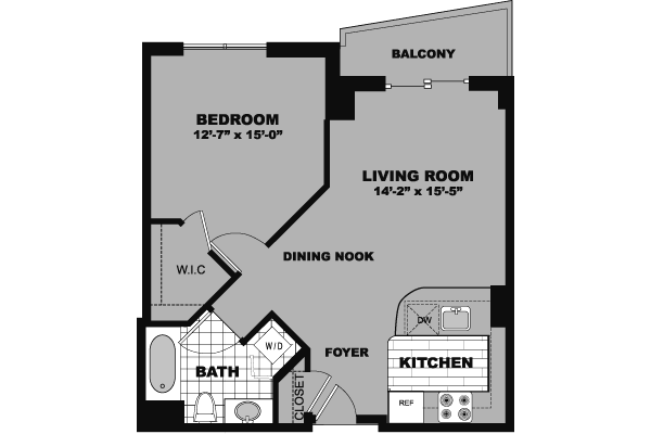 1 bed, 1 bath, 721 sqft, $2,426, Unit 109