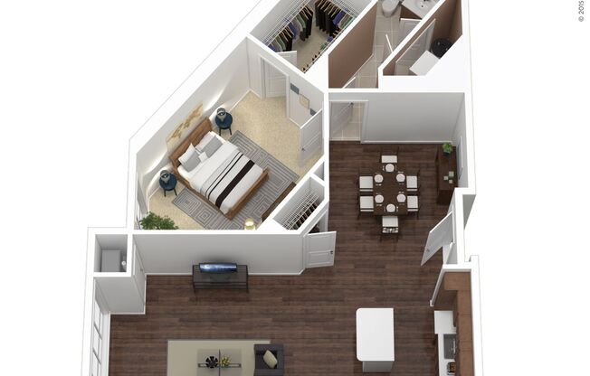 1 bed, 1 bath, 1,023 sqft, $3,495, Unit 454