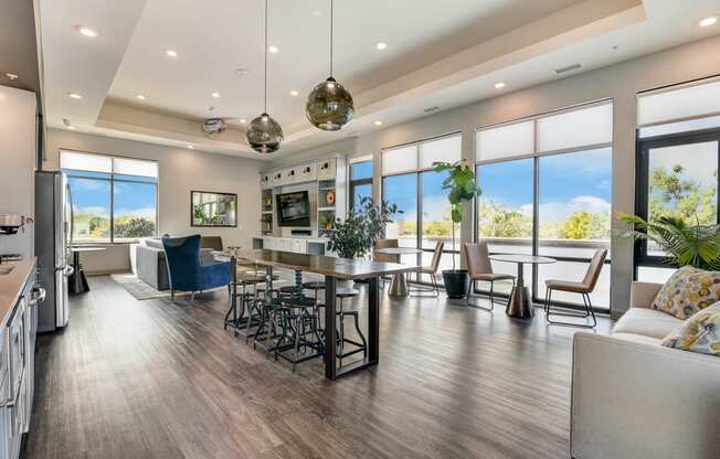 a large living room with a table and chairs at Barrington 101, Barrington, IL 60010