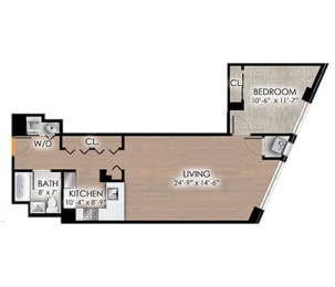 1 bed, 1 bath, 850 sqft, $2,645