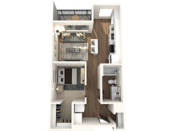 1 bed, 1 bath, 615 sqft, $1,492