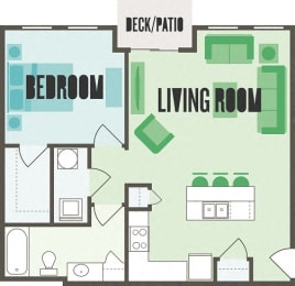 1 bed, 1 bath, 728 sqft, $1,550