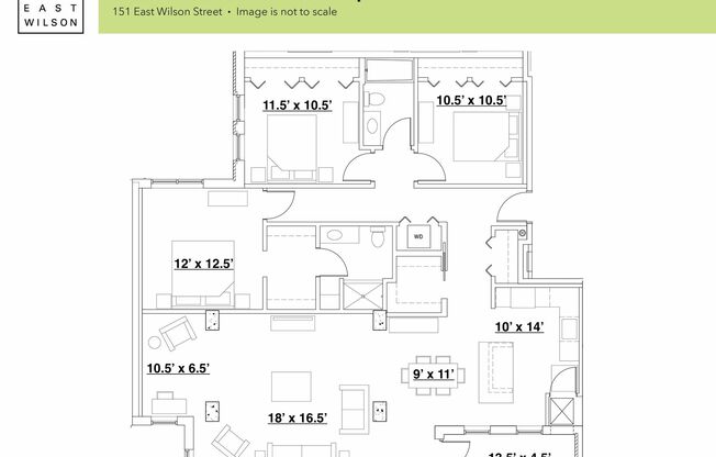 3 beds, 2 baths, 1,606 sqft, $3,800, Unit 501