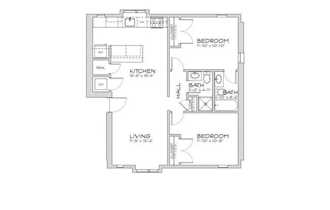 2 beds, 2 baths, 886 sqft, $2,295, Unit 630H Park Lane