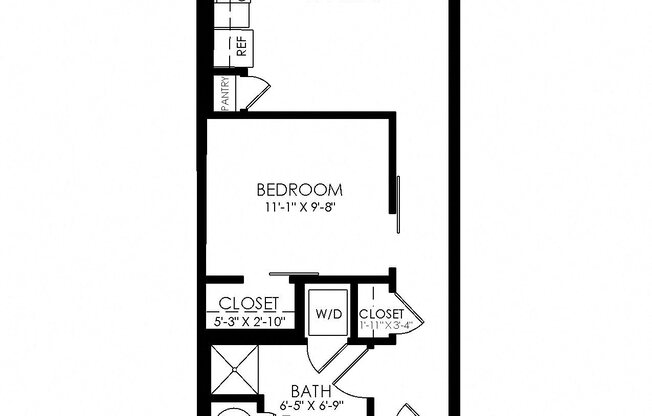 1 bed, 1 bath, 648 sqft, $1,375