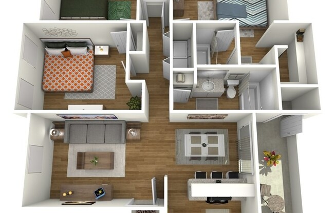 3 beds, 2 baths, 1,177 sqft, $1,350