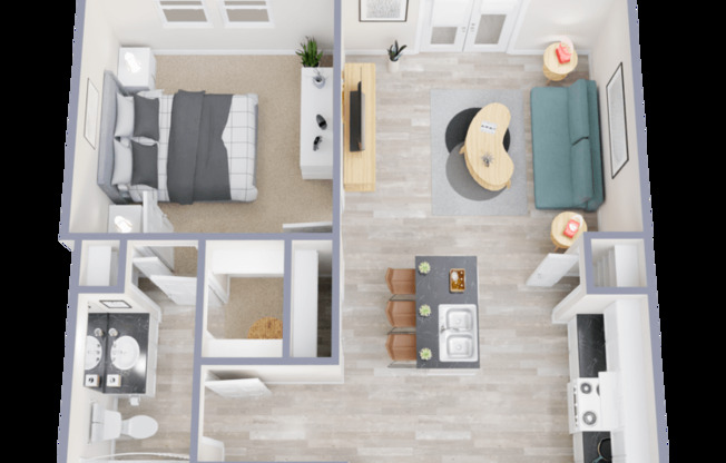 1 bed, 1 bath, 675 sqft, $975