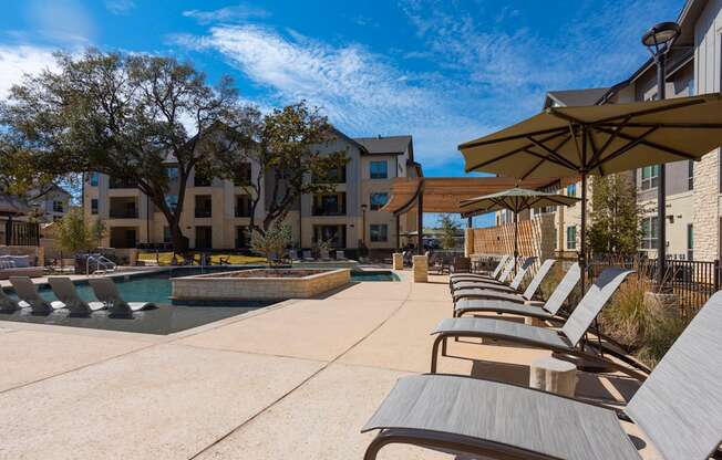 outdoor pool at ironridge apartments