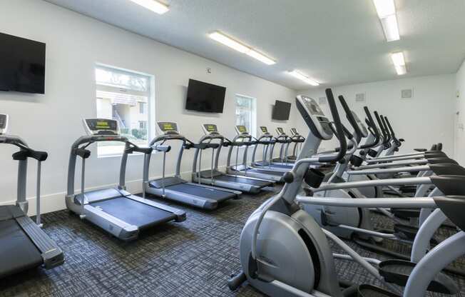 Cardio Machines In Gym at Valley West, San Jose