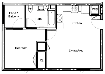 1 bed, 1 bath, 574 sqft, $2,815
