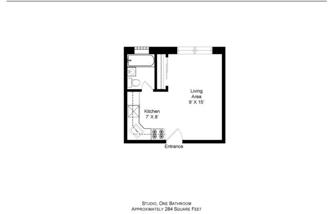 Studio, 1 bath, 300 sqft, $1,395, Unit 306